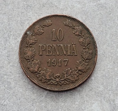 434) FINLANDIA - 10 Pennia - 1917 r.