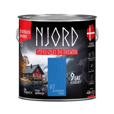 Impregnat do drewna Njord 2,5 l bezchmurne niebo