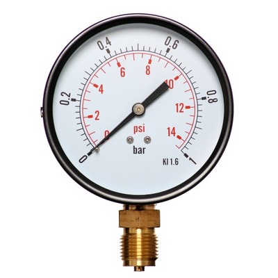 MANOMETR 100MM RADIALNY 1/2 1 BAR CIŚNIENIA DOLNY