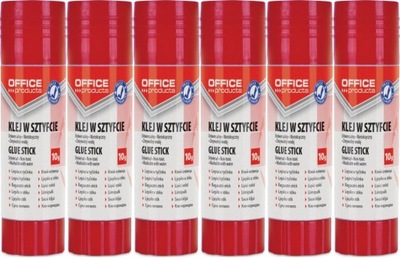 KLEJ W SZTYFCIE 10g PVA biurowy Office Products x 6 szt