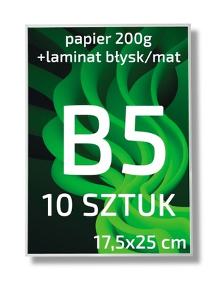 PLAKAT PLAKATY B5 PAPIER 200G Z LAMINATEM 10 SZTUK