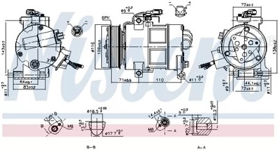 COMPRESOR DE ACONDICIONADOR 890249 NISSENS COMPRESOR  