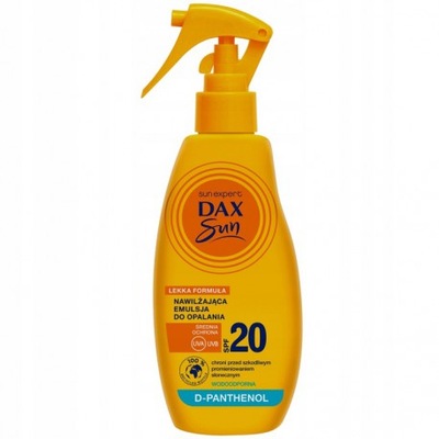 Dax Sun Emulsja Do Ciała Do Opalania Spray 200ml Nawilżajaca Spf20