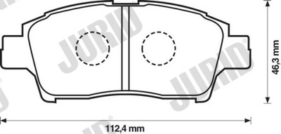 ZAPATAS DE FRENADO PARTE DELANTERA JURID 572404J  