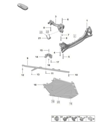 Element фіксуючий porsche 992 carrera 4s 992505261a фото №1