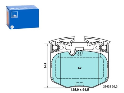 КОЛОДКИ ГАЛЬМІВНІ КЕРАМІЧНІ ПЕРЕД BMW 2 G42 G87 3 G20 G80 G28 3 G21 3