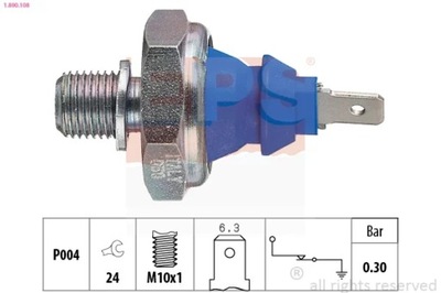 1-800-108 ДАТЧИК ДАВЛЕНИЯ МАСЛА VW 0,3 BAR