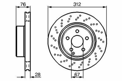 BOSCH DISKAI STABDŽIŲ 2SZT. PRIEK. MERCEDES S W220 2.8 3.2 3.7 