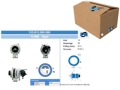 ALTERNADOR OPEL 80A ALTERNADOR BV PSH  