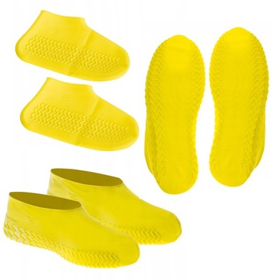 Pokrowce nakładki ochraniacze na buty wodoodporne kalosze żółte roz. 26-34