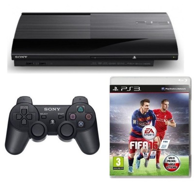 Konsola Sony Playstation 3 Super Slim 500 GB Fifa 16 Dubbing PL