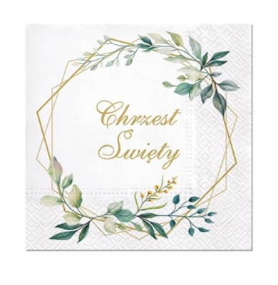 SERWETKI na CHRZEST dekoracje