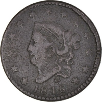 Moneta, USA, Coronet Cent, Cent, 1816, U.S. Mint,