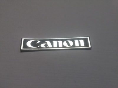 CANON naklejka emblemat 25 x 5 mm *SREBRNA