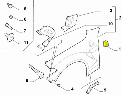 Кронштейн крила перед лівий alfa romeo giulia фото №1