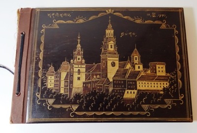 Album Kraków ręczna robota Wawel i monogram okupacja 1940 r oryginał