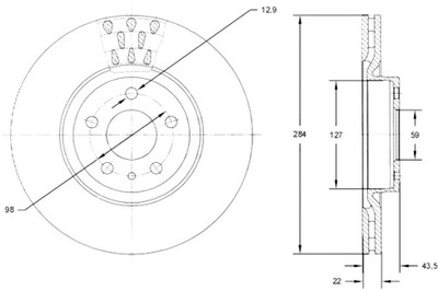 TOMEX BRAKES ДИСКИ ДИСКОВЫЕ ТОРМОЗНОЕ 2SZT. FIAT TIPO 15- ПЕРЕД фото