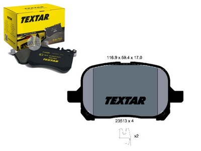 Textar 2351302 набор тормозных колодок тормозных, тормоза дисковые фото №1