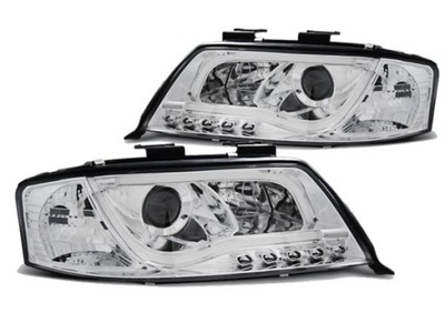 ŽIBINTAI PRIEKINIAI AUDI A6 97-01 CHROM TFL LIGHT BAR 