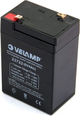 VELAMP 23722 Akumulator ołowiowy, 6 V, 4 Ah