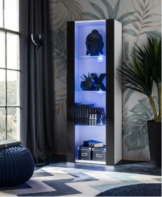 Witryna Stojąca Szafka Półki Biały