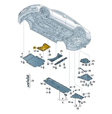 NUEVO ORIGINAL AUDI OE PROTECCIÓN DE SUELO 4K0825209E  