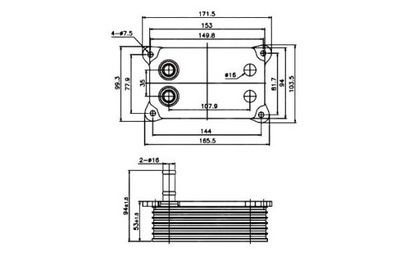 Nrf радіатор оливи ford mondeo 2,0ddti 10- фото №1