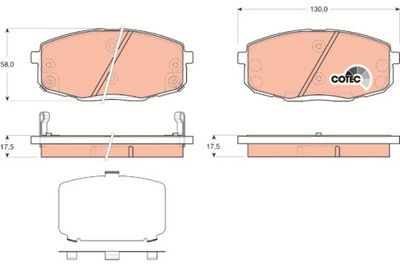 TRINKELĖS STABDŽIŲ - KOMPLEKTAS COTEC GDB3450 