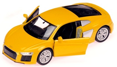 SPORTOWE METALOWE AUTO SAMOCHÓD AUDI R8 V10 2016 ŻÓŁTE SAMOCHÓD METALOWY