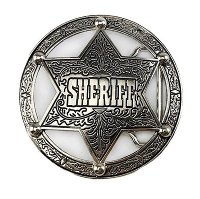 Sheriff gwiazda szeryfa klamra nikiel połysk kopla do paska star