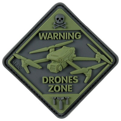 NASZYWKA EMBLEMAT 3D DRONES ZONE PVC RZEP M-TAC OLIVE