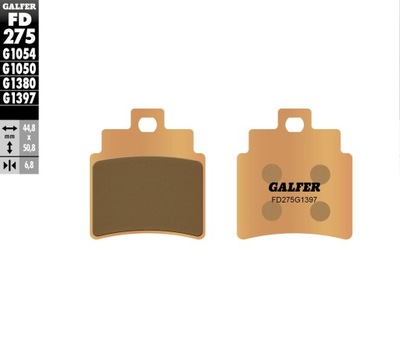 GALFER PADS BRAKE KH355 SPIEK METALICZNY (ZLOTE)  