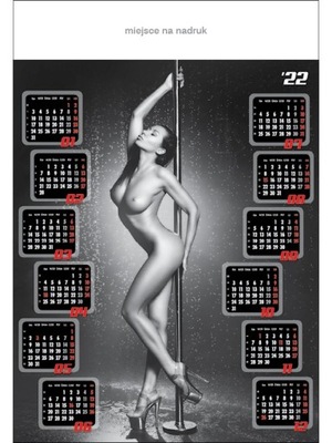 striptizerka hot sexy girl kalendarz 2022 dupeczka