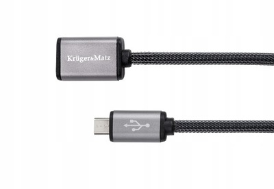Kabel przewód przedłużka USB 2.0 gniazdo - wtyk micro USB 1m Kruger&Matz