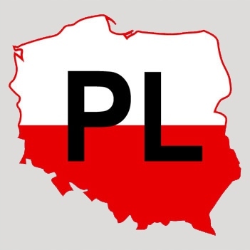 NAKLEJKA PL Kontur Polski - laminowana