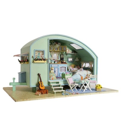 Drewniane wspaniałe prezenty Zestawy miniaturowych domków dla lalek z
