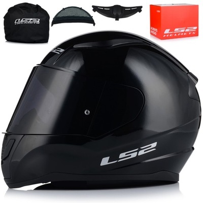 HELMET FOR MOTORCYCLE LS2 FF353 RAPID II BLACK GLOSS ECE 22.06 + DARK GLASS  