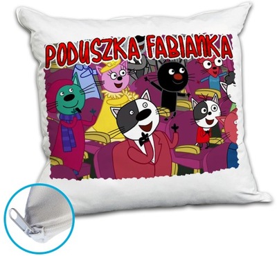 Poduszka KOT-O-CIAKI z nadrukiem imienia - Personalizowany Prezent