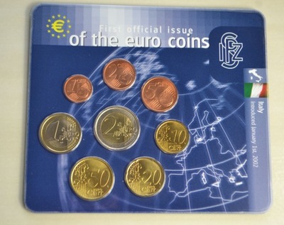 Włochy - zestaw nominałowy - Euro - 8 monet