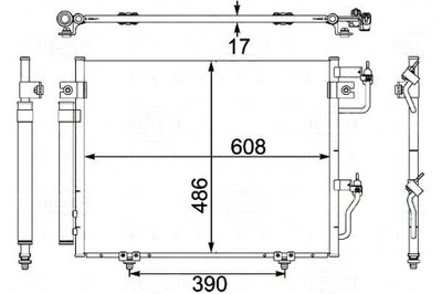 BEHR HELLA КОНДЕНСАТОР РАДИАТОР КОНДИЦИОНЕРА MN1233