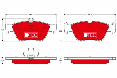 КОЛОДКИ ТОРМОЗНЫЕ DB ПЕРЕД W202/W210/R170 95-04 DTEC COTEC GDB1205DTE