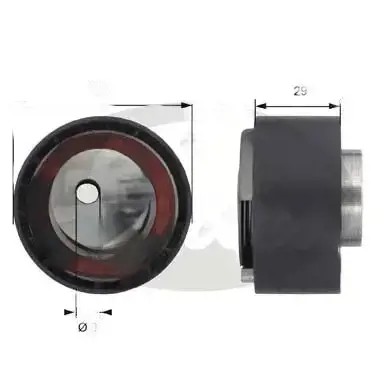 Gates t43055 ролик натягувача, ремінь розподільного валу фото №1