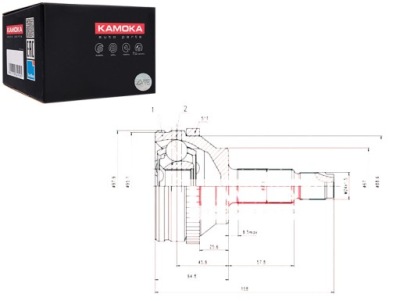 Kam7088 шарнир приводной zew. opel movano 99- фото №1