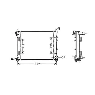 Радиатор fiat 500 15- фото №1
