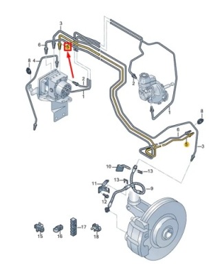 Audi q4 e-tron шланг тормозной задний левый 1eb614725b фото №1