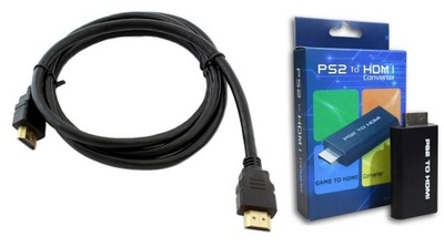 Konwerter PS2 do HDMI + Kabel HDMI
