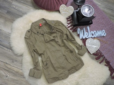 H&M MARYNARKA RAMONESKZA BOCZNY ZAMEK KHAKI 34