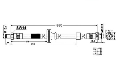 ATE CABLE DE FRENADO ELAST. BMW X3 (E83) 3.0D 09.  