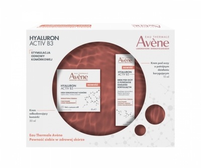 Avene Hyaluron Activ B3 zestaw krem odbudowujący komórki + krem pod oczy