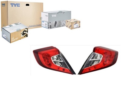 Лампа задня p honda civic x sedan 12.15-12.18 tyc фото №1